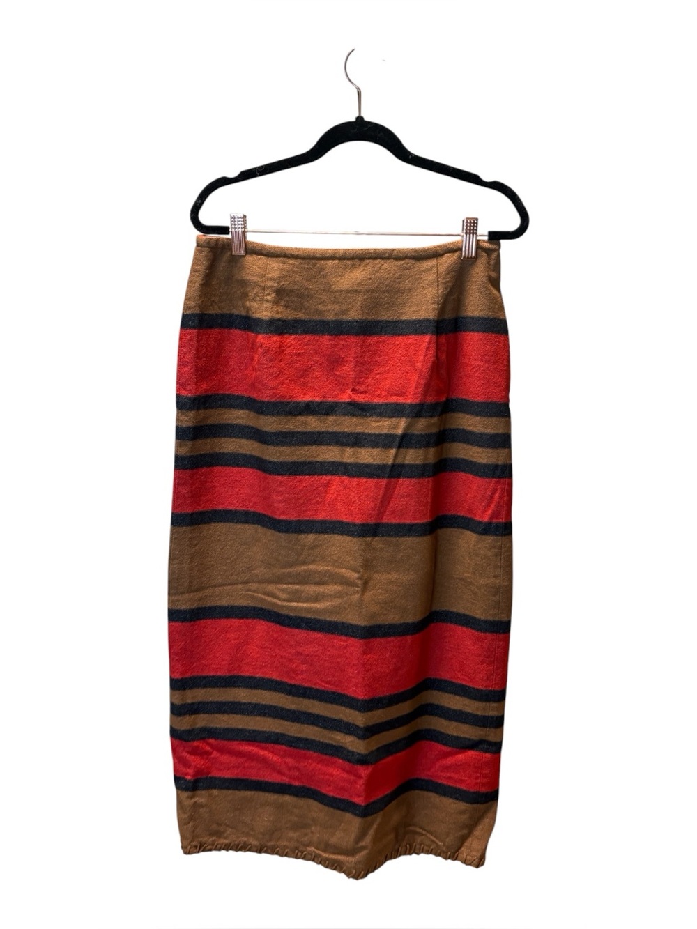 Cambridge Dry Goods Brown and Red Striped Skirt